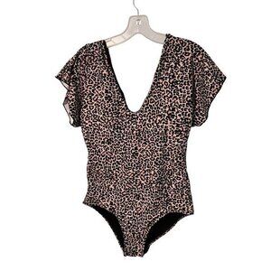 Byinns cheetah Print One Piece Swim Suit Size XL